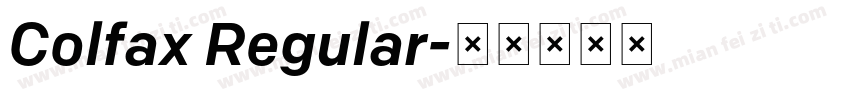 Colfax Regular字体转换